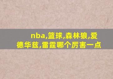 nba,篮球,森林狼,爱德华兹,雷霆哪个厉害一点